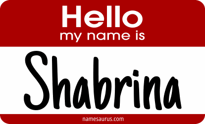 Hello my name is Shabrina png download