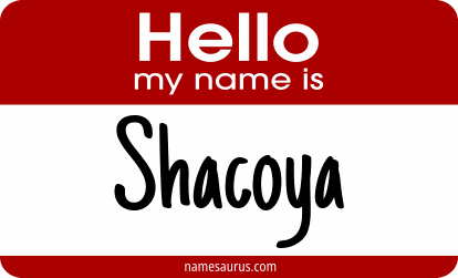 Hello my name is Shacoya png download