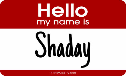 Hello my name is Shaday png download