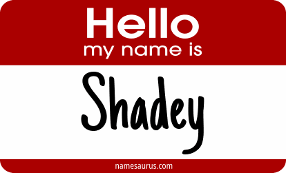 Hello my name is Shadey png download