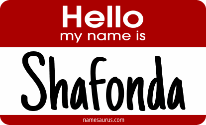 Hello my name is Shafonda png download