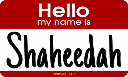 Hello my name is Shaheedah png download