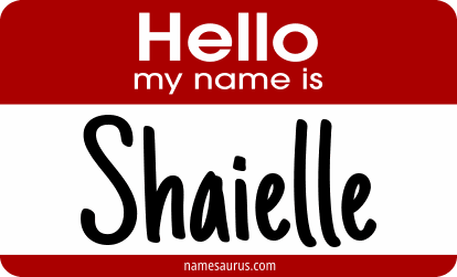 Hello my name is Shaielle png download
