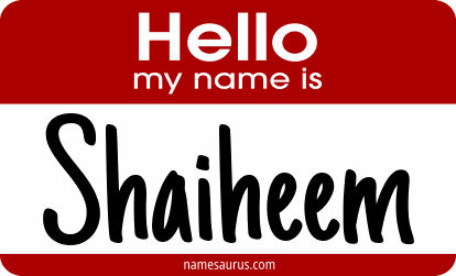 Hello my name is Shaiheem png download
