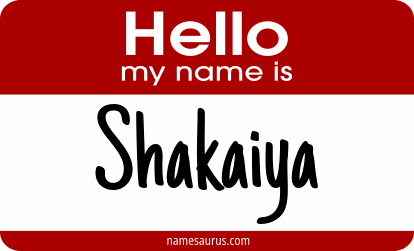 Hello my name is Shakaiya png download