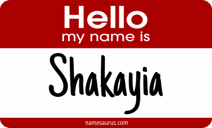 Hello my name is Shakayia png download