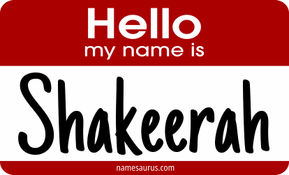 Hello my name is Shakeerah png download