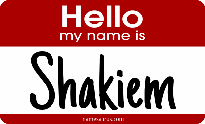 Hello my name is Shakiem png download