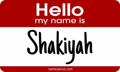 Hello my name is Shakiyah png download