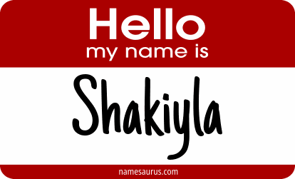 Hello my name is Shakiyla png download