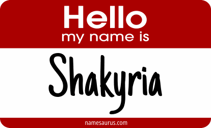 Hello my name is Shakyria png download
