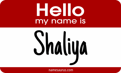 Hello my name is Shaliya png download