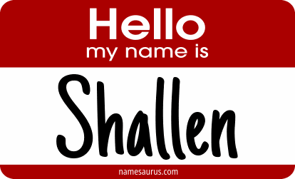 Hello my name is Shallen png download