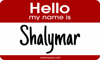 Hello my name is Shalymar png download