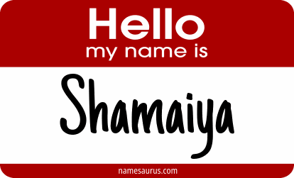 Hello my name is Shamaiya png download