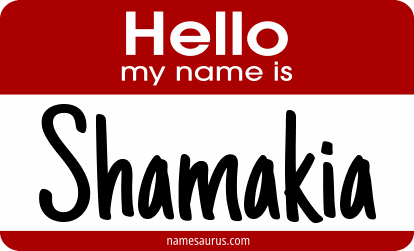 Hello my name is Shamakia png download