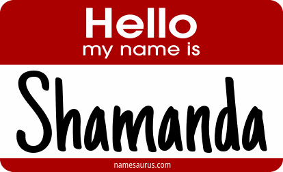 Hello my name is Shamanda png download