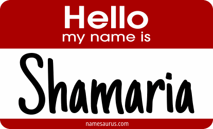 Hello my name is Shamaria png download
