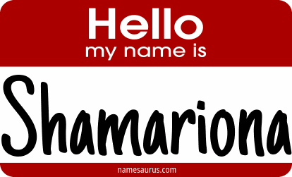 Hello my name is Shamariona png download