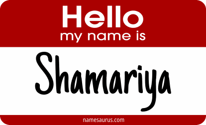 Hello my name is Shamariya png download