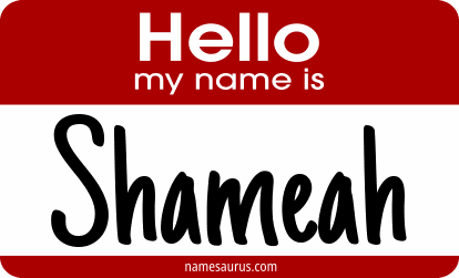 Hello my name is Shameah png download