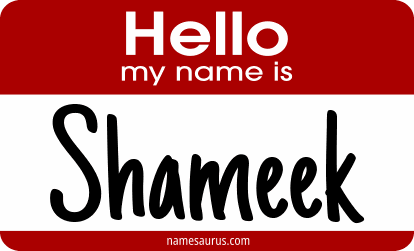Hello my name is Shameek png download