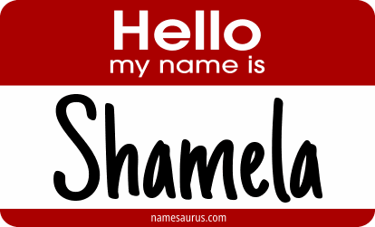 Hello my name is Shamela png download