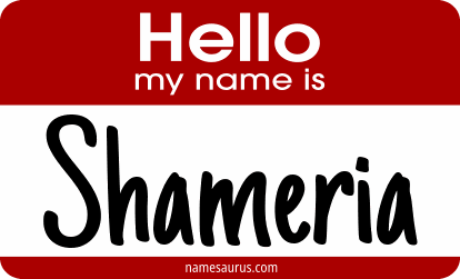Hello my name is Shameria png download