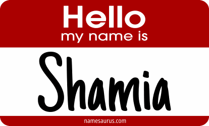 Hello my name is Shamia png download
