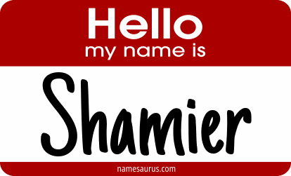 Hello my name is Shamier png download