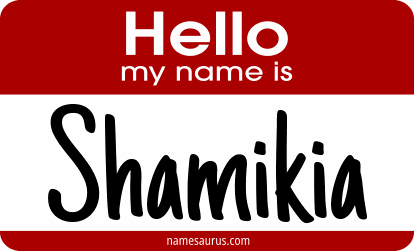 Hello my name is Shamikia png download