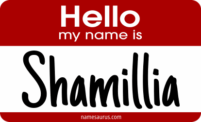 Hello my name is Shamillia png download