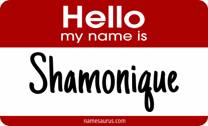 Hello my name is Shamonique png download