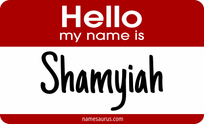 Hello my name is Shamyiah png download