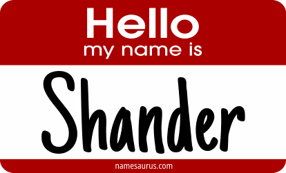 Hello my name is Shander png download