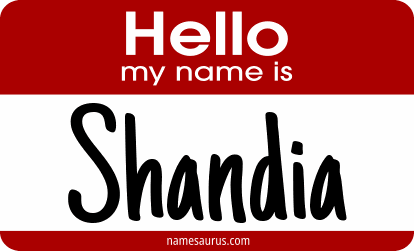 Hello my name is Shandia png download