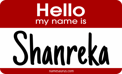 Hello my name is Shanreka png download