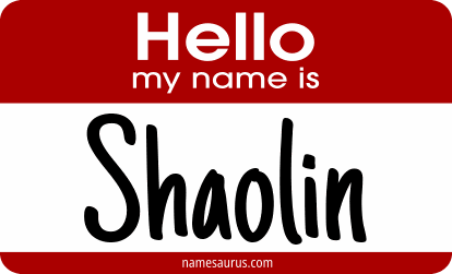 Hello my name is Shaolin png download