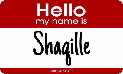 Hello my name is Shaqille png download