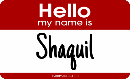 Hello my name is Shaquil png download