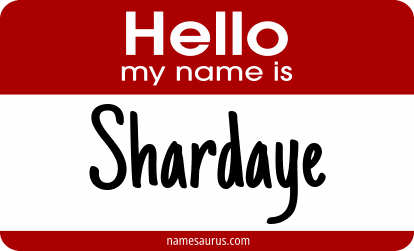 Hello my name is Shardaye png download