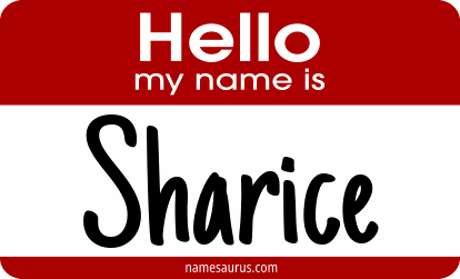 Hello my name is Sharice png download