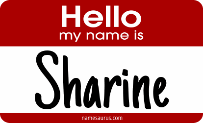 Hello my name is Sharine png download