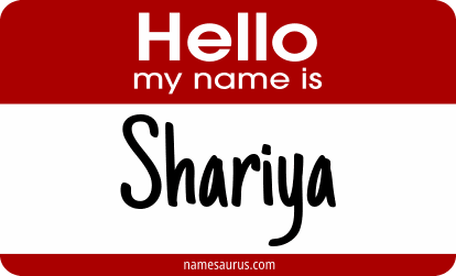 Hello my name is Shariya png download