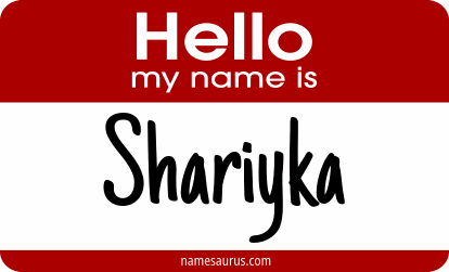 Hello my name is Shariyka png download