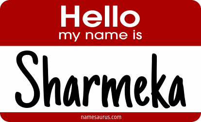 Hello my name is Sharmeka png download