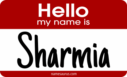 Hello my name is Sharmia png download