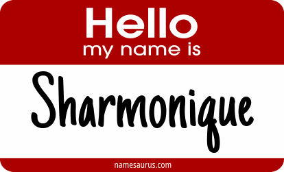 Hello my name is Sharmonique png download