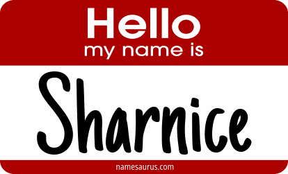 Hello my name is Sharnice png download
