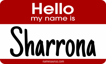 Hello my name is Sharrona png download